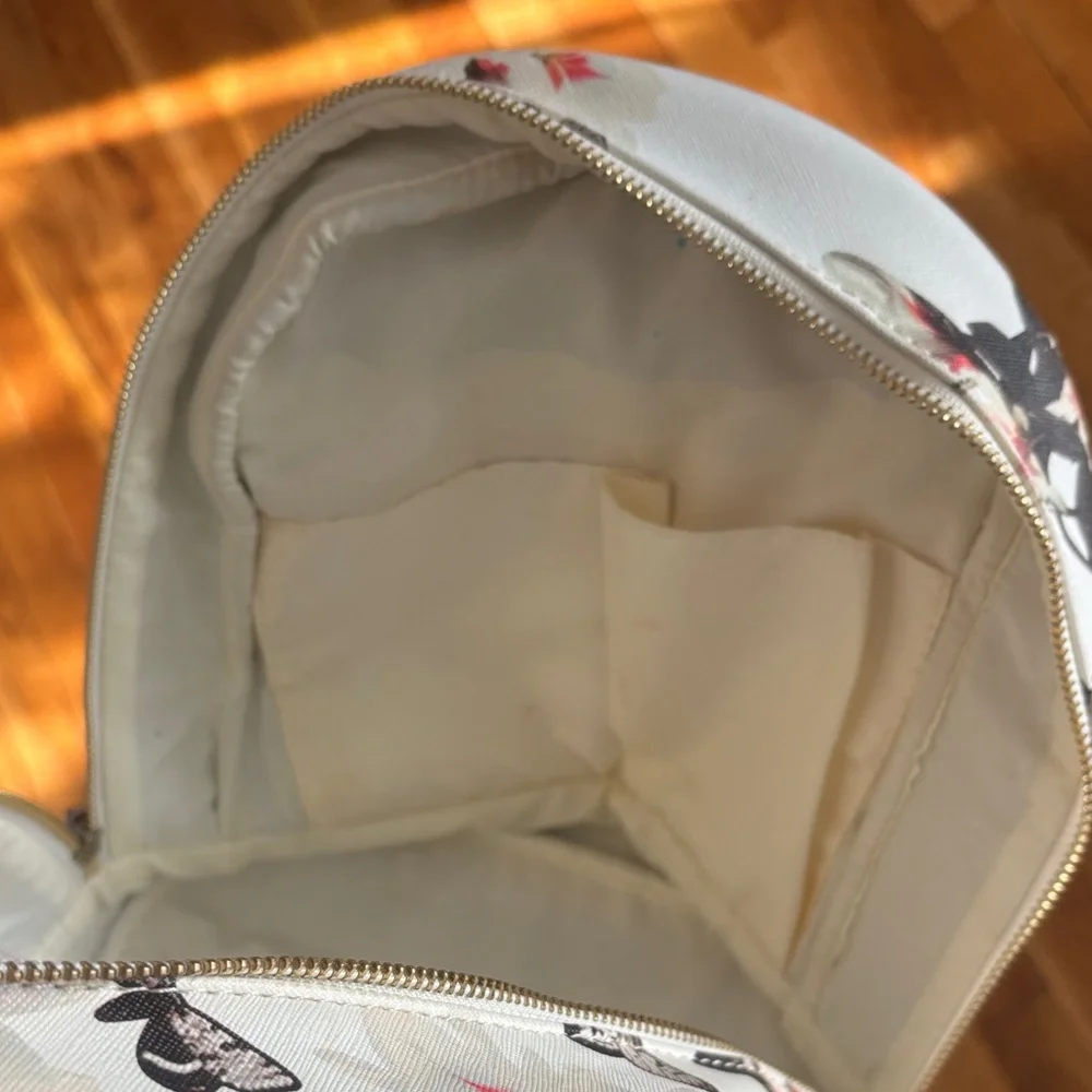 Claire's White and Black Butterfly Backpack (1)